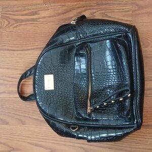 I IHAYNER Girls Black Cute Leather Mini Backpack Purse